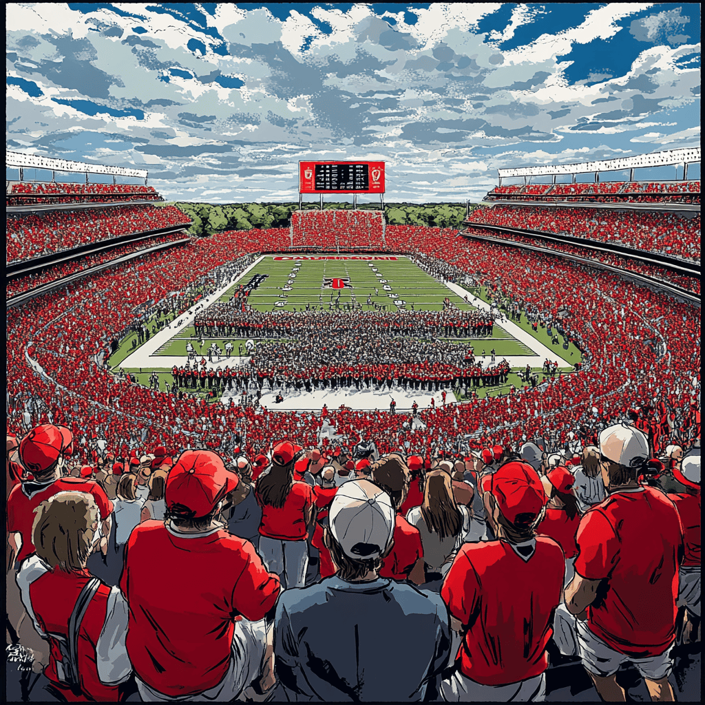 Ohio State University Marching Band on field
